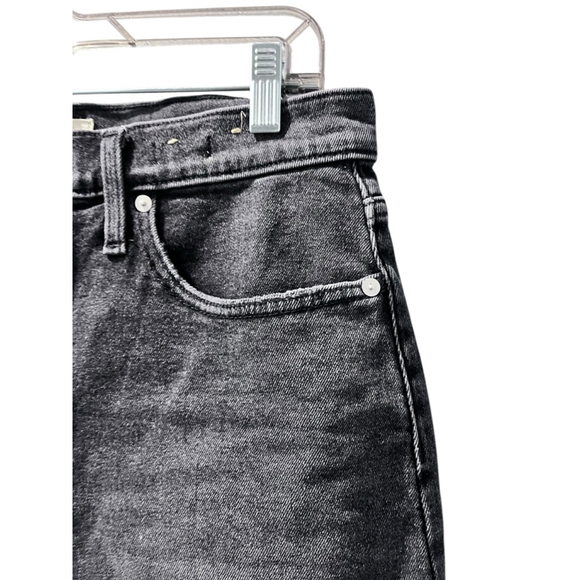 Madewell High Rise Black Denim Jean Shorts Size 29 Zip Pockets Casual Cotton - Picture 2 of 6